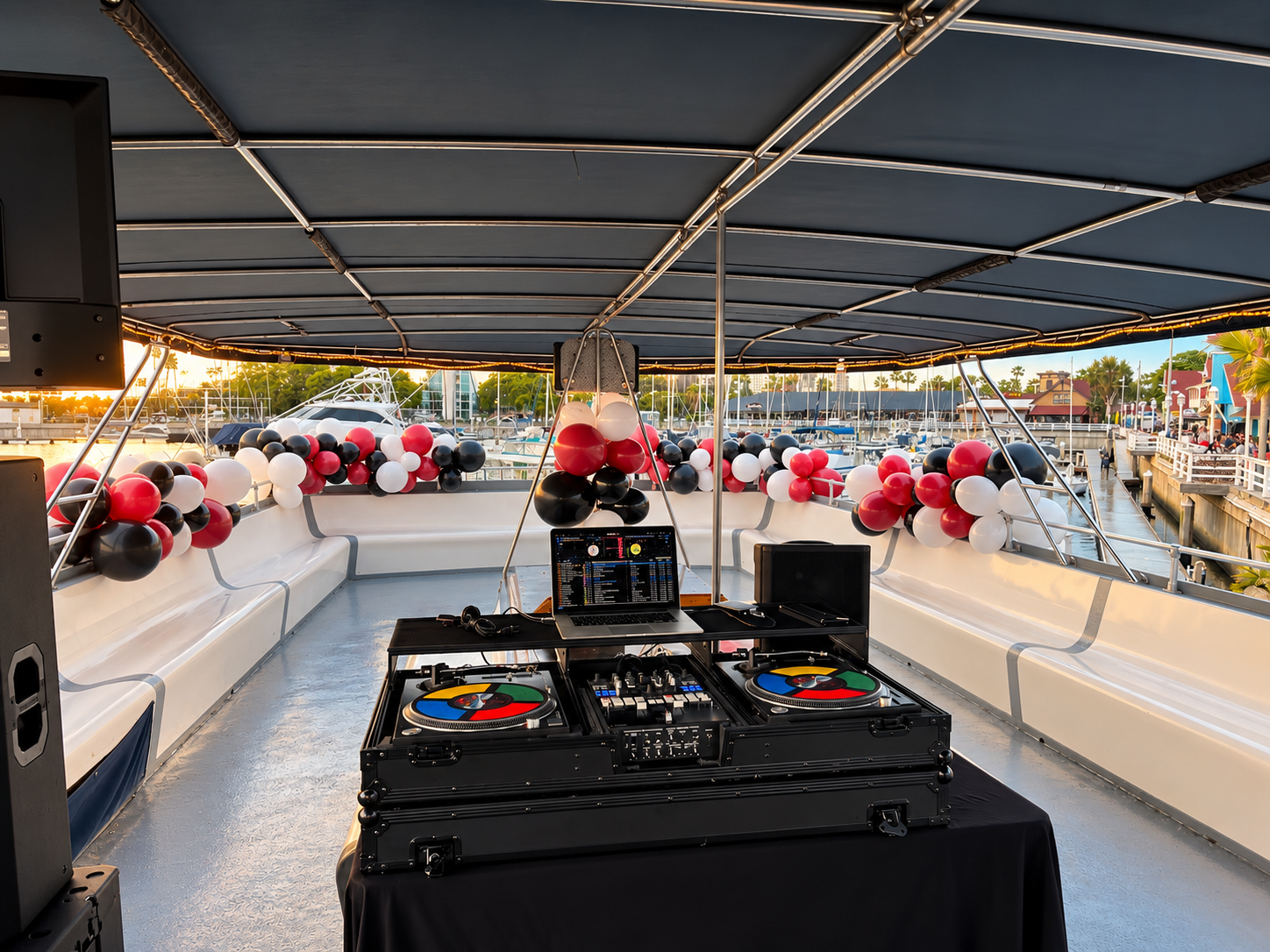 Sunset Yacht Deck DJ Party